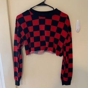 Red & black top